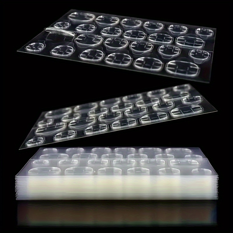 5 sheets 120pcs of ultra thin strong transparent   nail art wearable nail detachable waterproof double sided tape