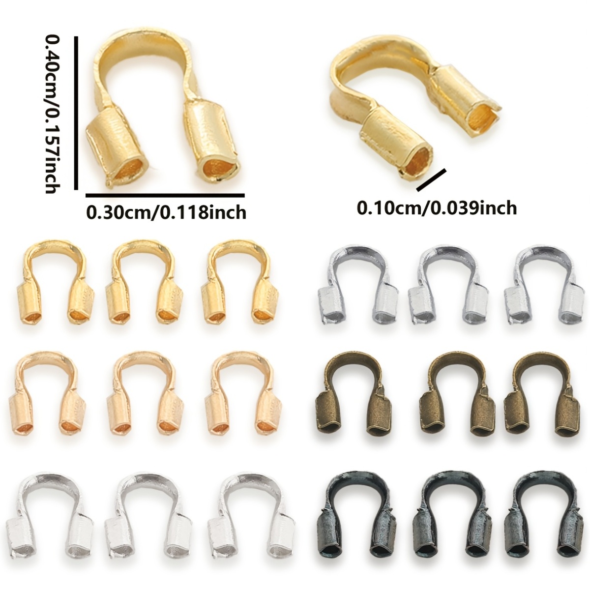 105pcs U-Shaped Mixed Color Line Clasps for DIY Projects