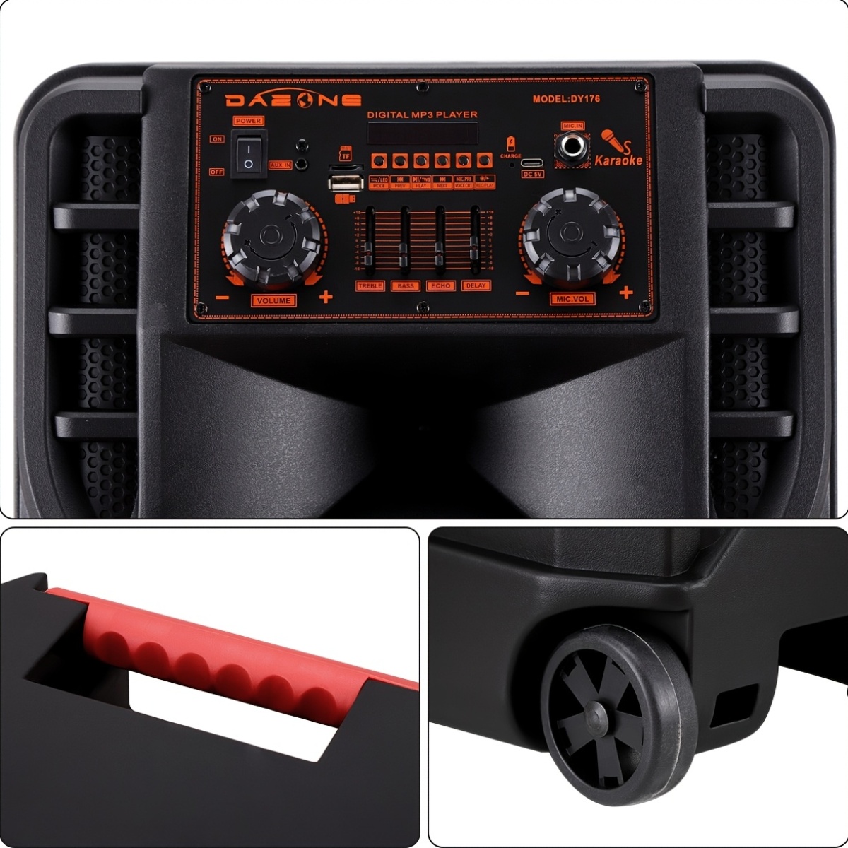 7000W Portable Wireless Speaker with RGB Party Lights