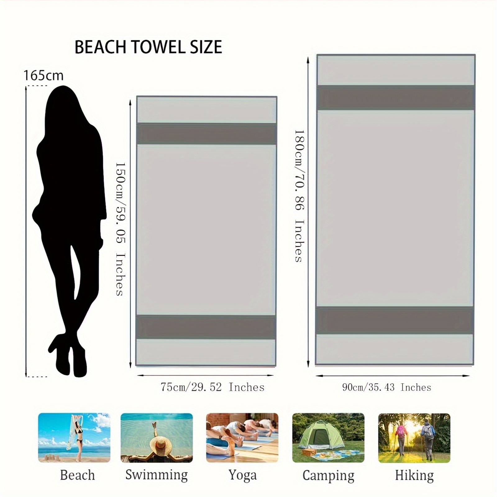 Microfibre Beach Towel Extra Large Sand Free And Quick Dry_voghion.com