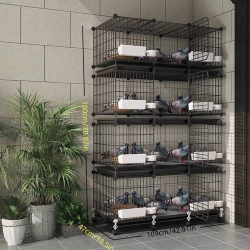 large double layer pigeon breeding bird cage wire pairing breeding cage household outdoor large chicken coop