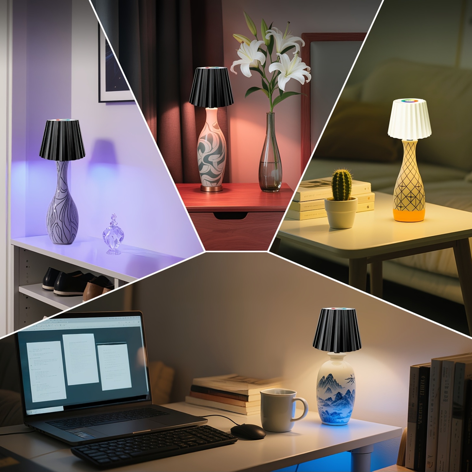 LED Wireless Bottle Light with RGB Mode and Stepless Dimming