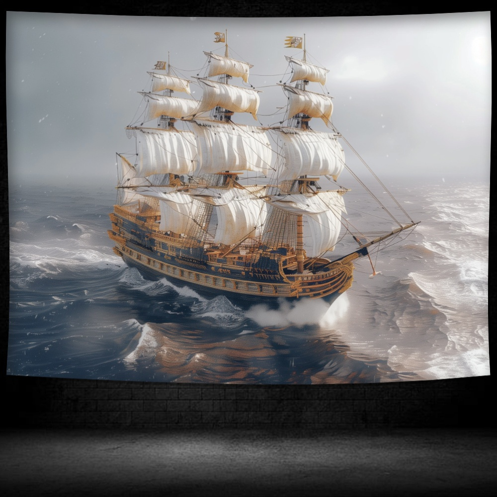 Vintage Pirate Ship Wall Tapestry: Decorate Home A Classic - Temu