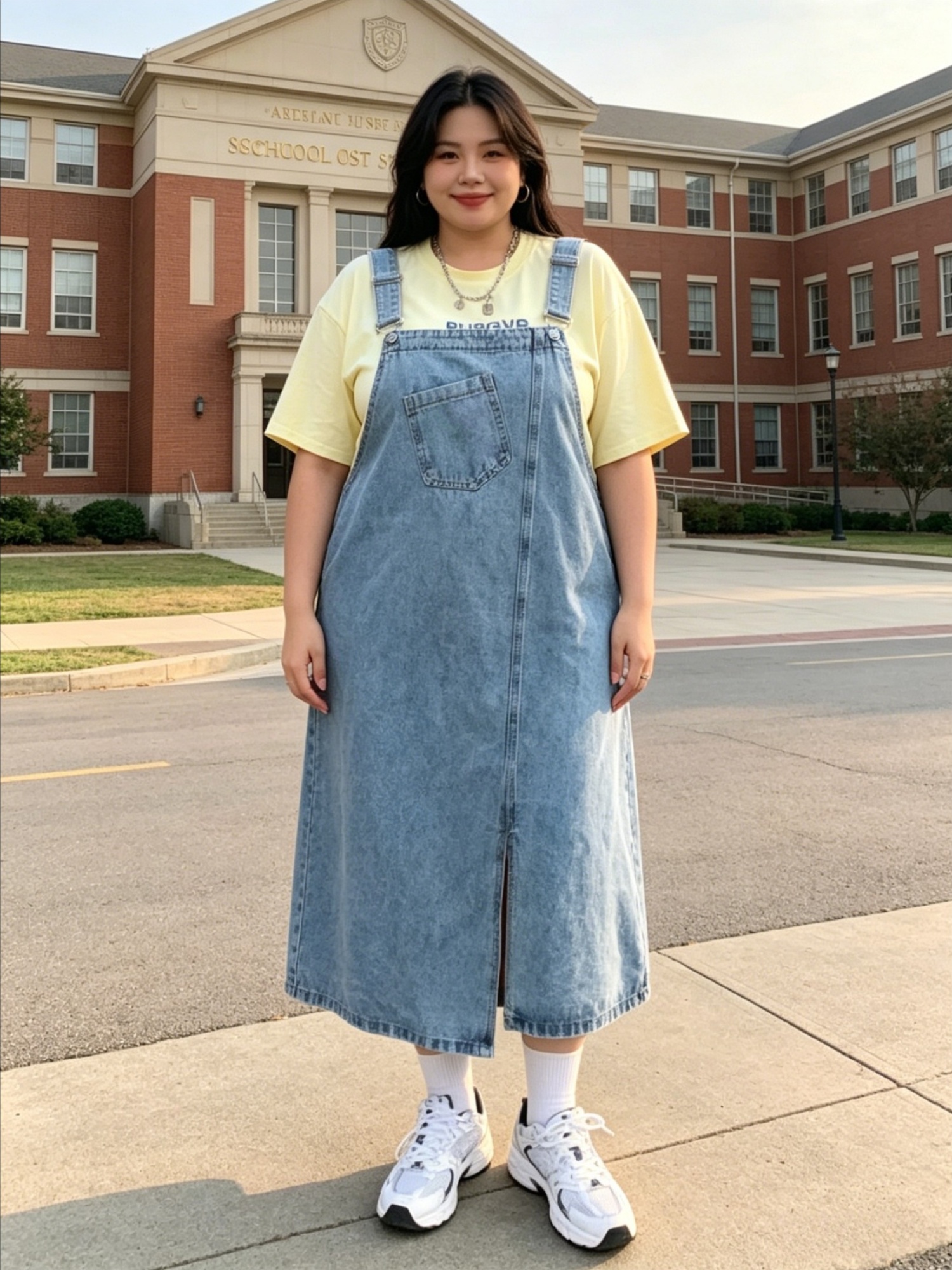 denim overall dress sold on Temu United States