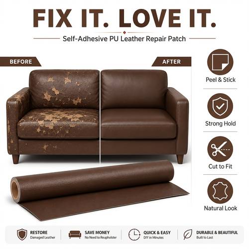 1 roll self leather repair patches multicolor leather sofa repair car seat stickers thickened wear resistant and cuttable self backing suitable for leather sofas chairs headboards