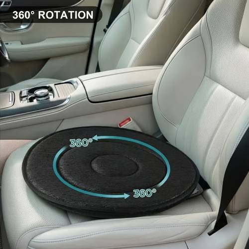 2026 upgrade swivel for elderly and pregnant exit anti slip rotating cushion breathable fabric and car seat protector universal fit for most cars suvs suitable for 10pcs vehicle types
