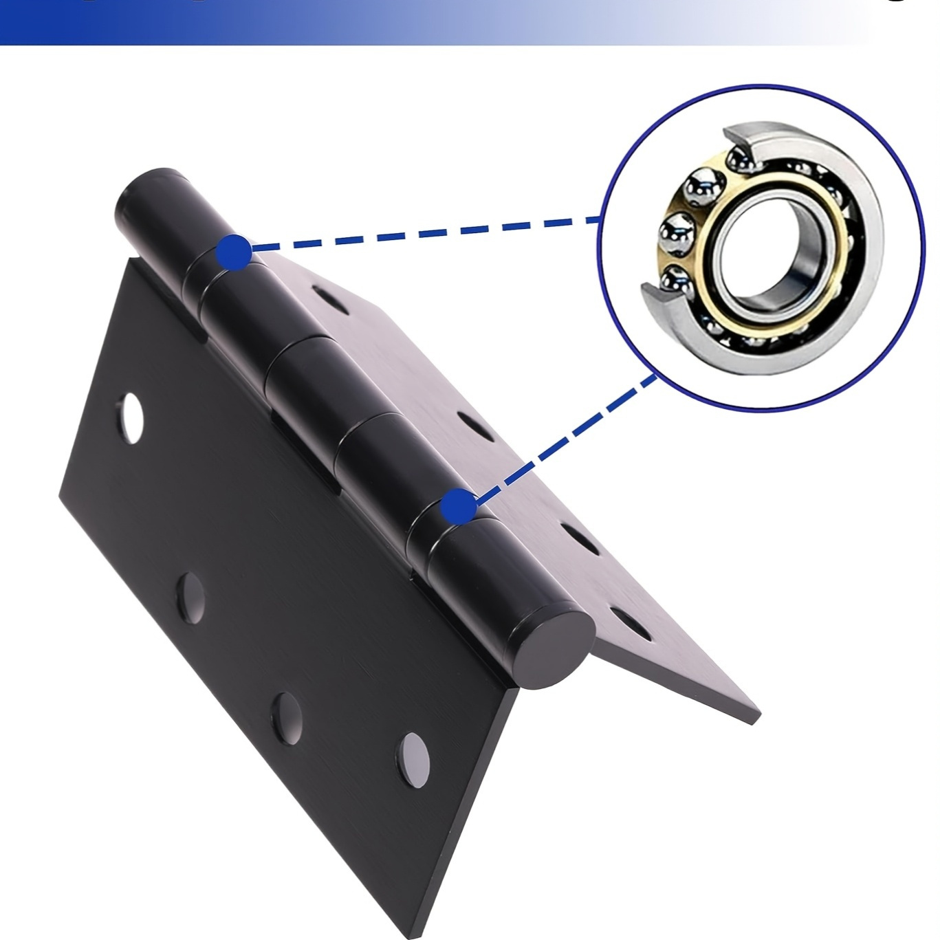 4pcs heavy duty   hinges   polished   self closing spring for residential commercial use door mount
