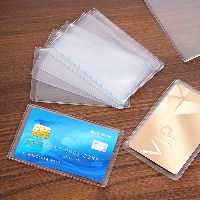 50pcs Clear Card Sleeves - Reusable, Dustproof, and Scan-Friendly Design, Suitable for Credit Cards, ID Cards, Medical Cards, and Bus Passes - Perfect for Home, Office, and Gift Use