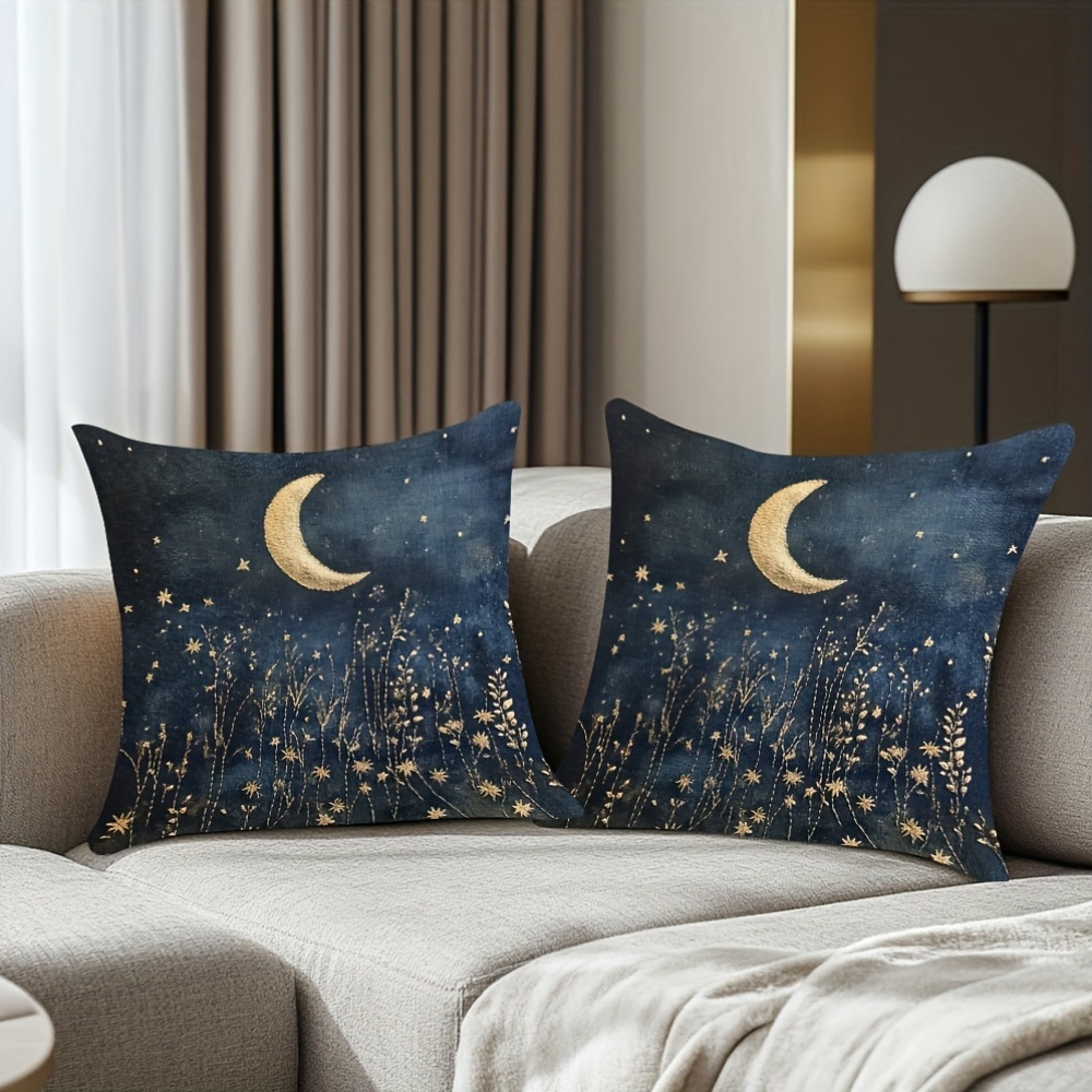 moon stars print easter pillow covers spring living room Temu