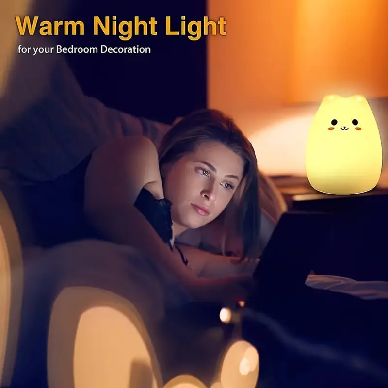 bedroom cartoon creative silicone bedside light sleep night light Product details 3