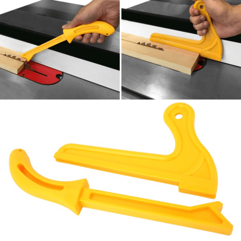 

Ergonomic Woodworking Push Stick Set - Abs, Safety Grip For Table Saws & More - Yellow, 2 Sizes