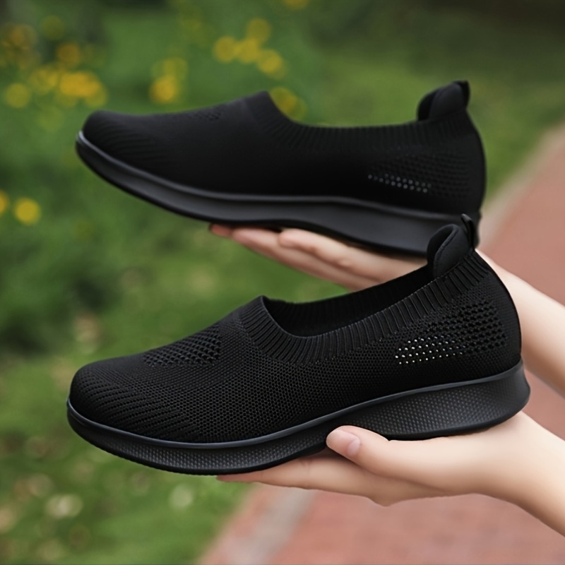 Womens Casual Woven Athletic Shoes Lightweight Slip Sneakers