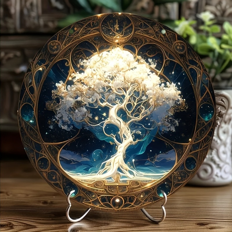 tree of life mandala old style round     wall decoration front door porch living room bedroom