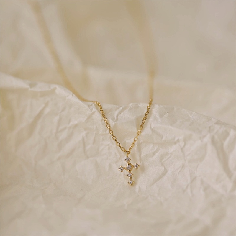 Lightweight Minimalist Cross Pendant Necklace, Casual Style