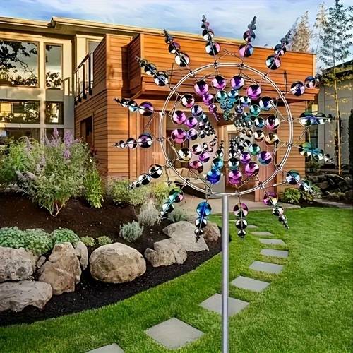 degree rotating windmill insert decoration garden lawn metal windmill garden gardening iron windmill