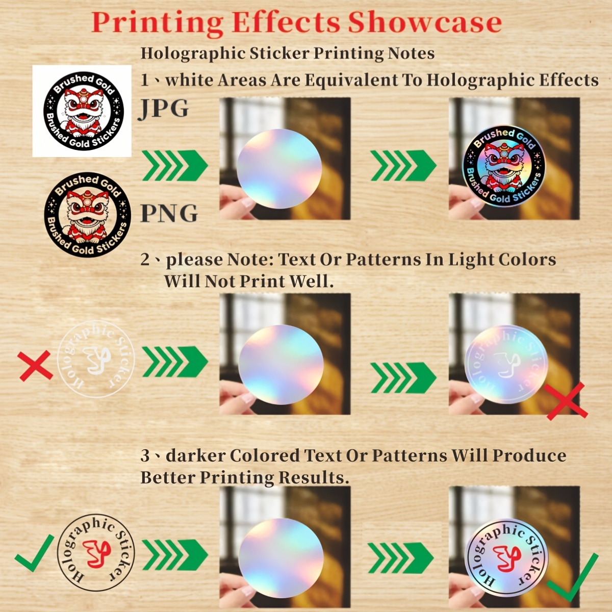 Rounded Square Holographic Laser Stickers, Durable and Self-Adhesive