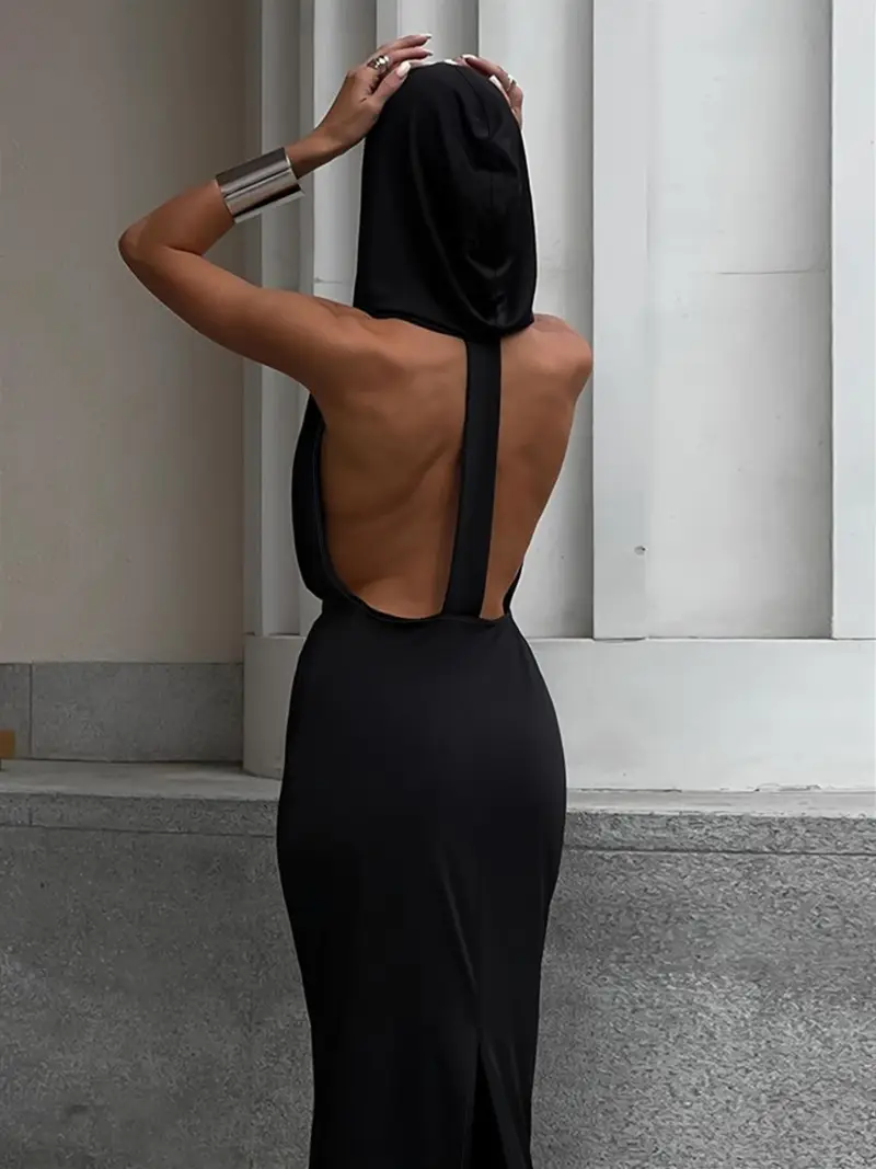 elegant backless wedding dress maxi length solid deep v neck - Temu Mauritius elegant backless wedding dress maxi length solid deep v neck - Temu Mauritius