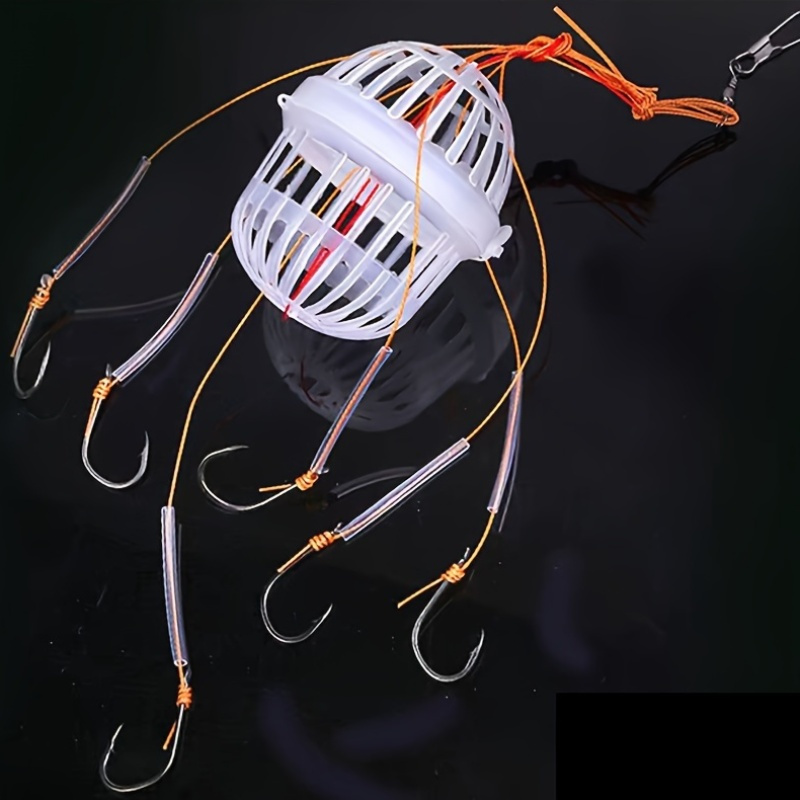 3pcs Fishing Water Monster Explosion Hook for Carp And Grass Carp - White, Flip Hook, Multiple Pieces, Silicone Material