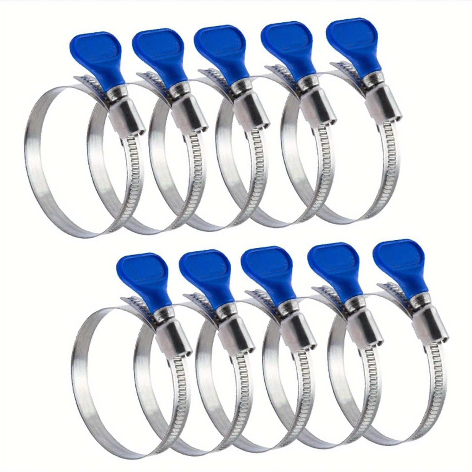 Verstellbare Schlauchschellen Aus Edelstahl 304 – 10 Stück, Größe 21–38 Mm, Schneckenantrieb, Für Rohre & Schläuche