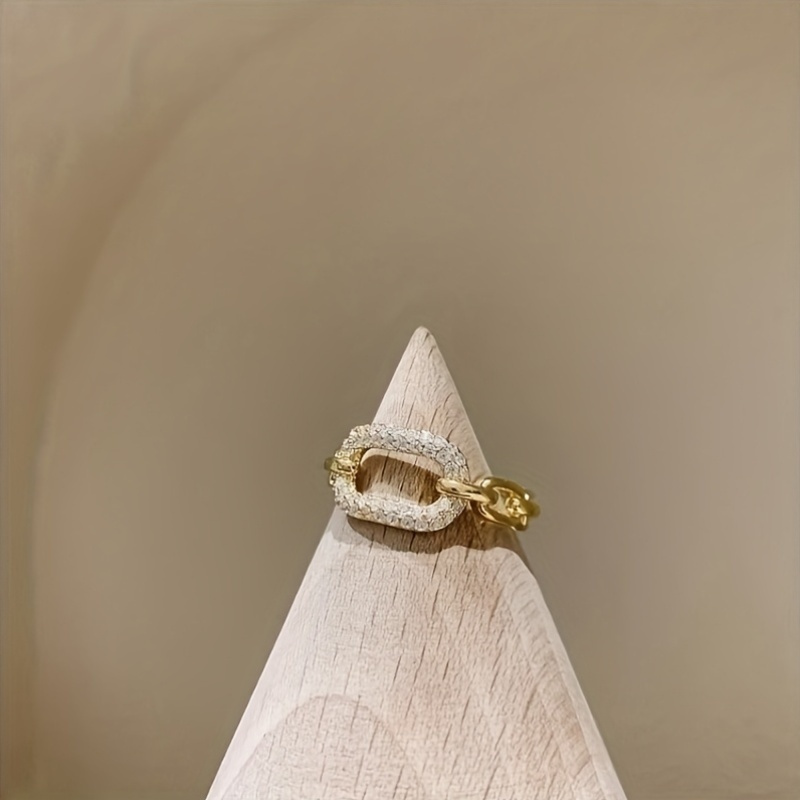 Gold Plated Copper Ring with Sparkling CZs for Everyday Wear & Parties