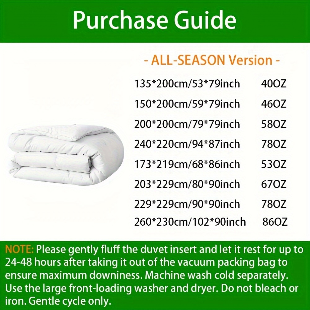 1pc Comforter Duvet Insert - Quilted Comforters, All Season Duvet, Polyester Filling, Bedding Comforter With Corner Tabs