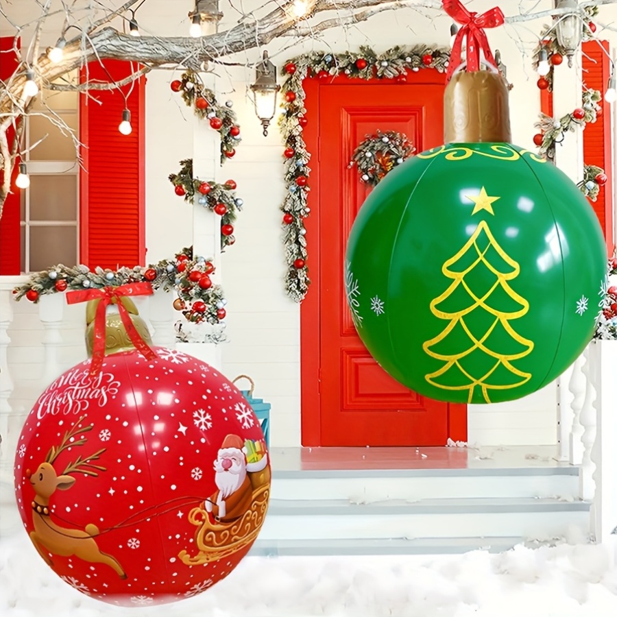 2pcs inflatable christmas balloons for festive decoration   parties and outdoor  
