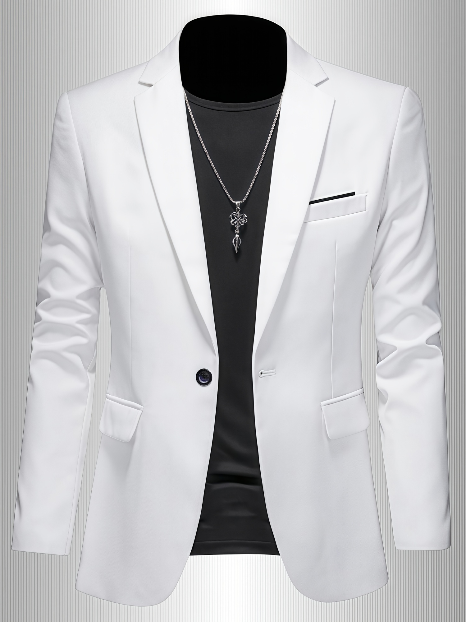2025   fit mens suit jacket casual elegant trench coat   for spring autumn spring autumn jacket business casual contemporary fashion modern menswear     lightweight coat stylish jacket young executives professional men white 0