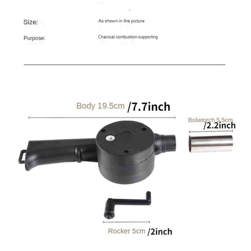 portable hand operated blower for bbq camping and fire making   and   stove accessory christmas gift 2