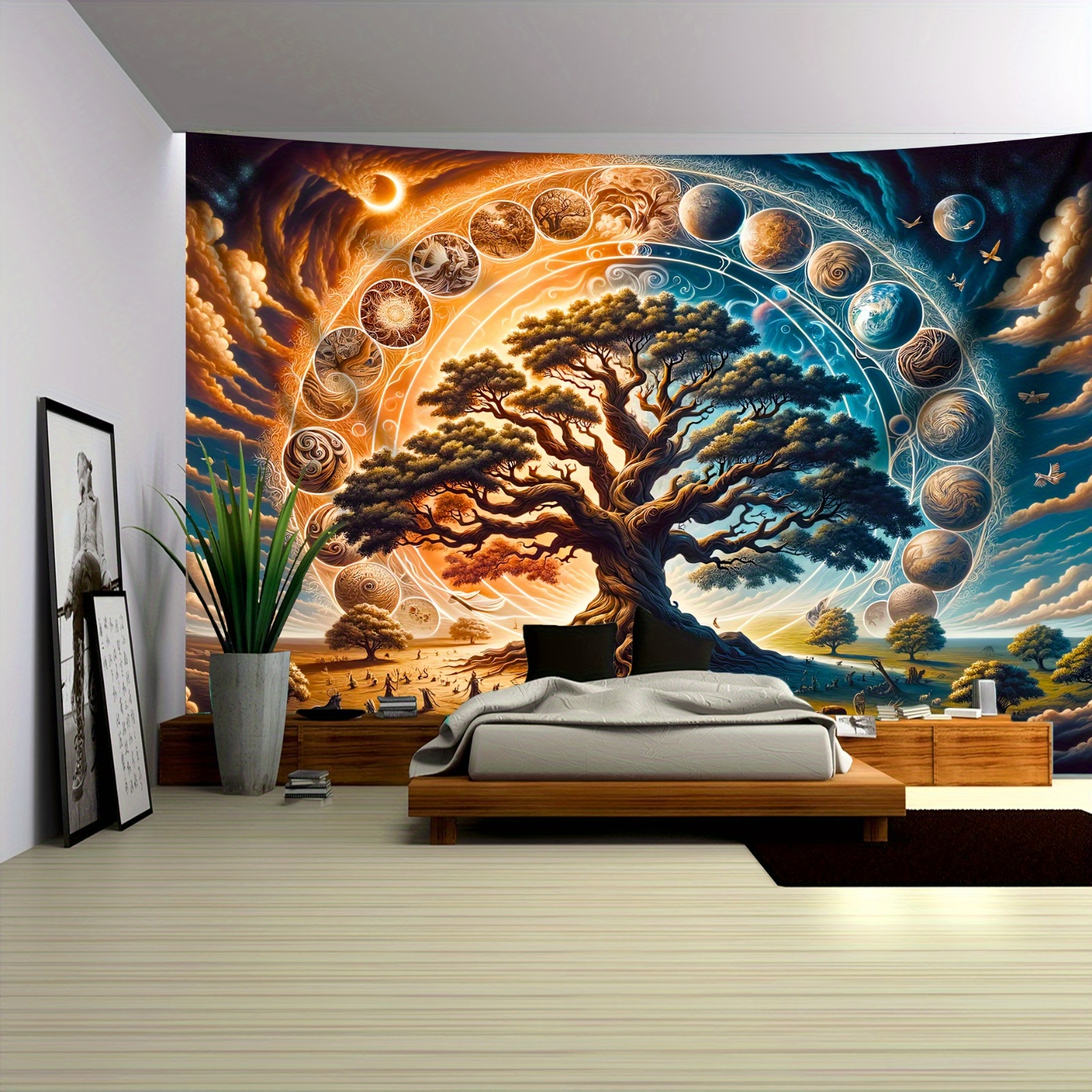 Magnificent Tree Of Life Wall Tapestry Aesthetic Home Decor_voghion.com