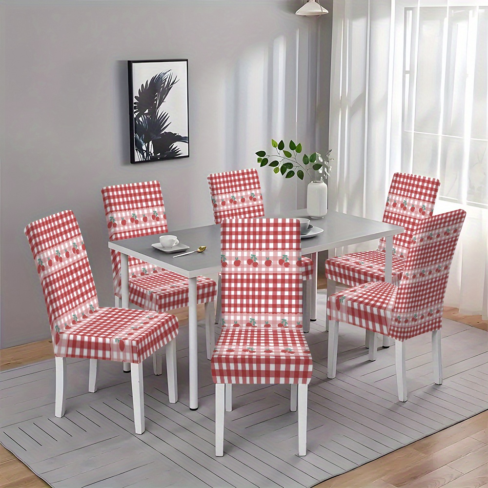 Chair Covers Tartan Dining Room Chairs Room Gray Plaid Chair - Main Image