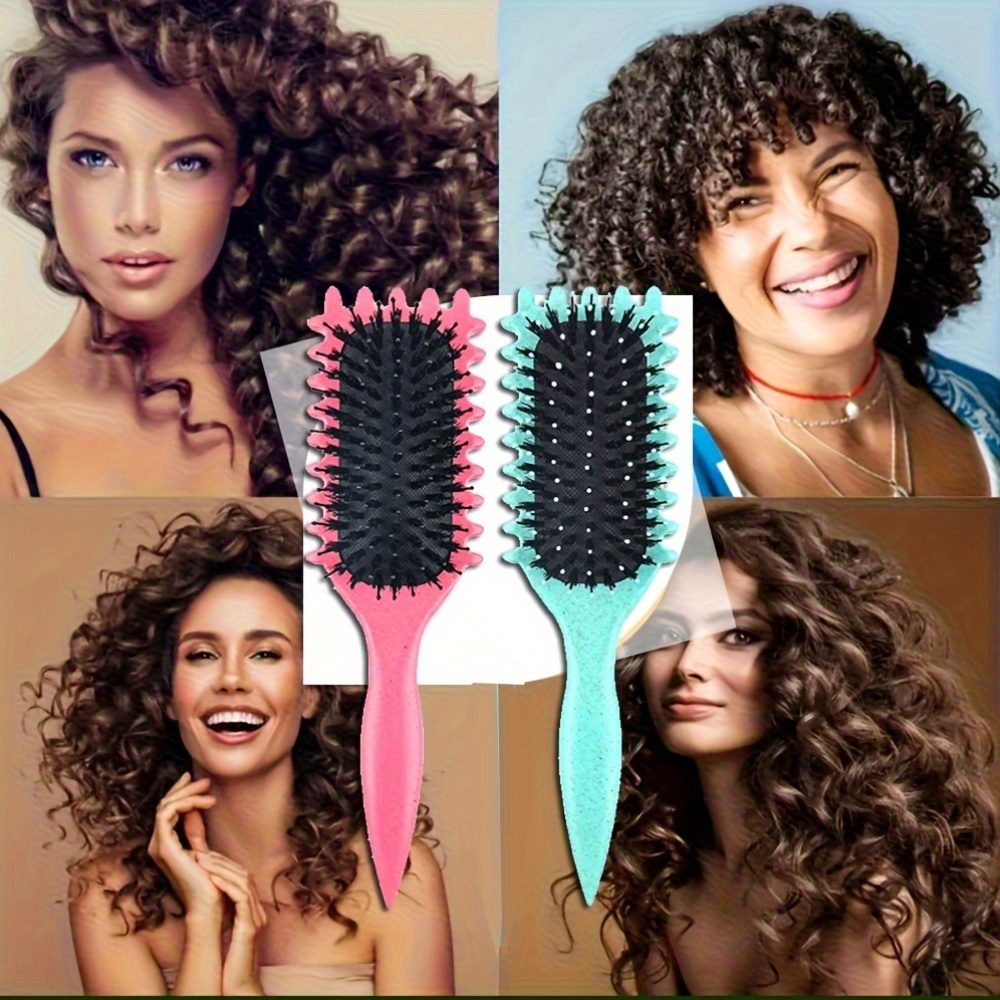 Sourcing Map Haarbürste – Pink, Rund, Für Lockiges Haar, 17,6 Cm Länge