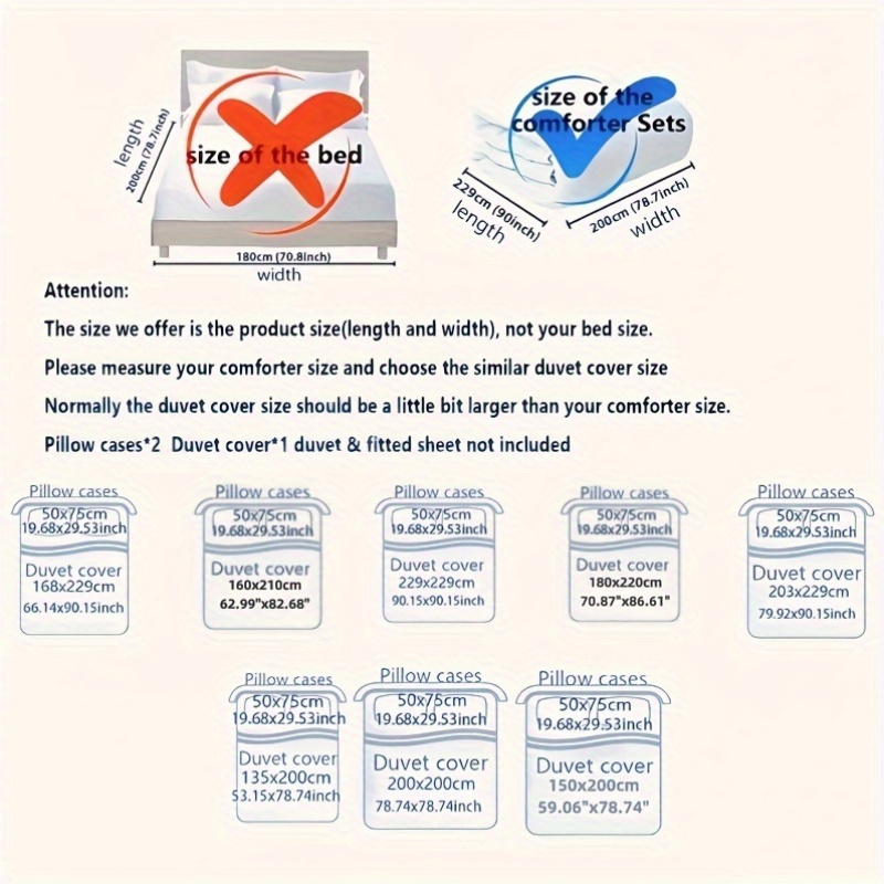 3pcs Polyester Printed Brushed Duvet Cover Pillowcase Three-Piece Set, Geometric Style Skin-Friendly Breathable All-Season Duvet Cover Pillowcase Set (One Duvet Cover + a Pair of Pillowcases), [Random Pillowcase Pattern]