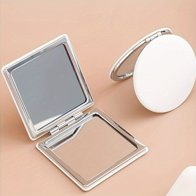 10pcs/20pcs/30pcs Square Small Mirrors, Portable Dual-Sided Design