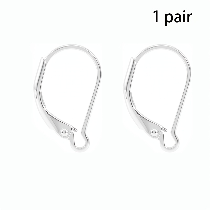TEMU 925 Sterling Silver French Hook Earring Findings For Jewelry Making Stud Components