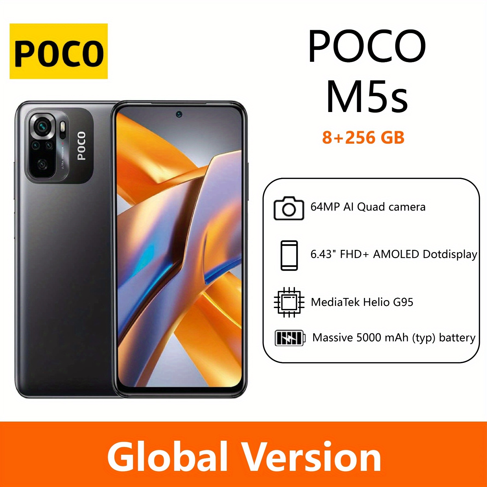 xiaomi poco m5s 8gb + 256gb lte smartphone amoled display xiaomi poco m5s 8gb + 256gb lte smartphone amoled display