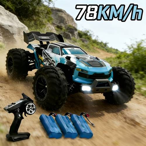 SG116MAX Vehículo Todoterreno Velocidad con Control Remoto Proporcional Completa, 78KM/h, Coche de Profesional con Luces LED y Tres Baterías, Regalos para