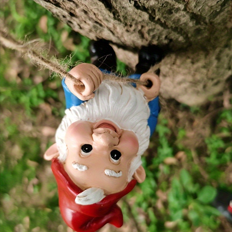 Whimsical Gnome Climbing Statues for Trees - Outdoor Garden &... product image 4