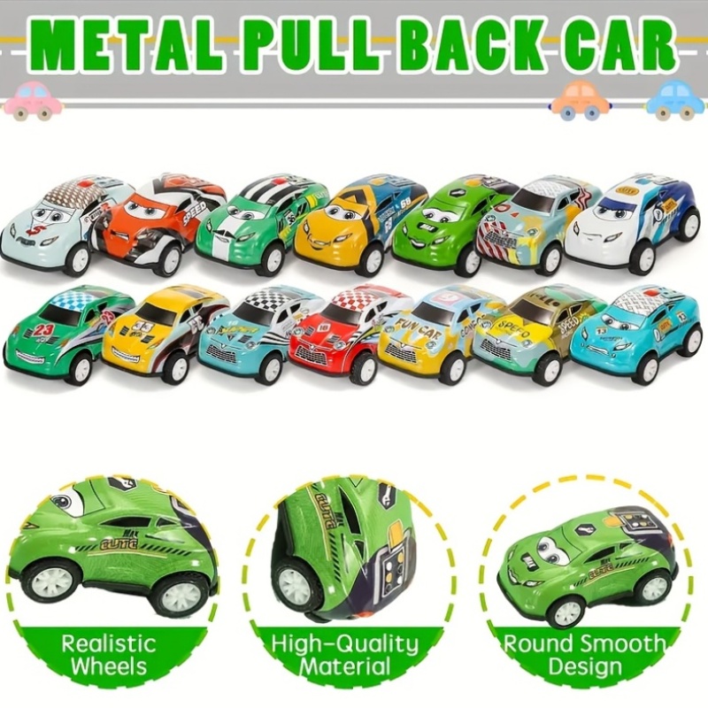 12pcs Random Racing Car Toy Set, Mini Vehicles