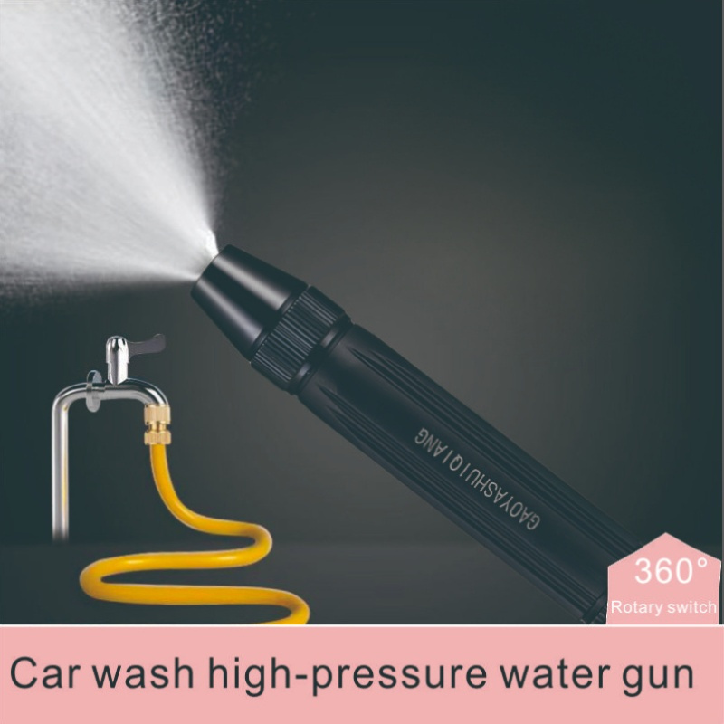 360 degree rotary high pressure car wash water gun durable plastic no battery needed ideal for cleaning cars and watering flowers garden watering adjustable spray pattern durable plastic gun car washing gun 3
