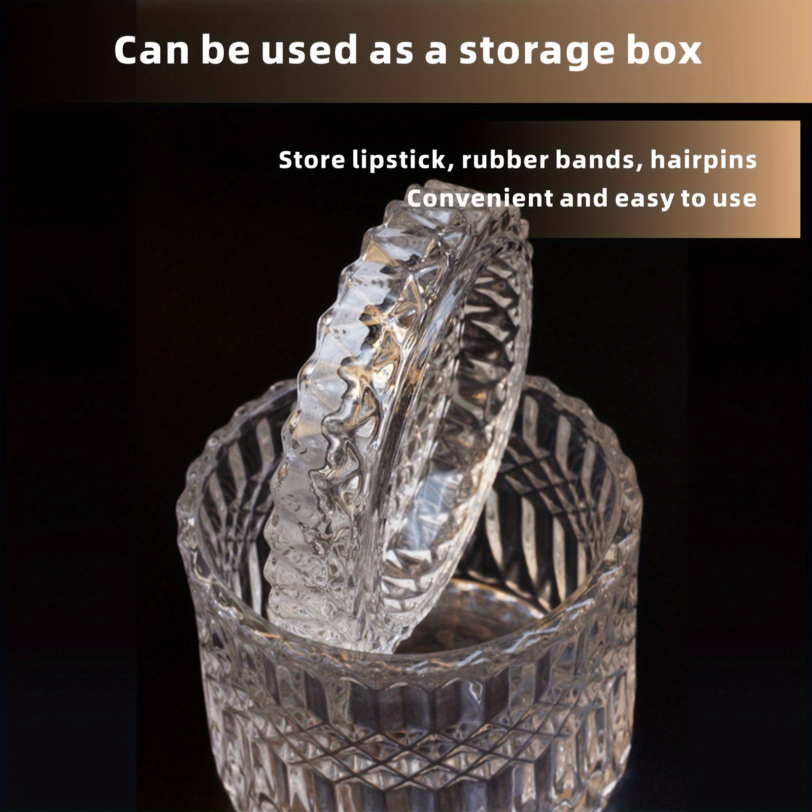 1pc crystal glass tissue box holder modern diamond cut luxury texture transparent with lid easy to   for home   office desktop decor festive gift item modern decor item crystal glass box Product details 8
