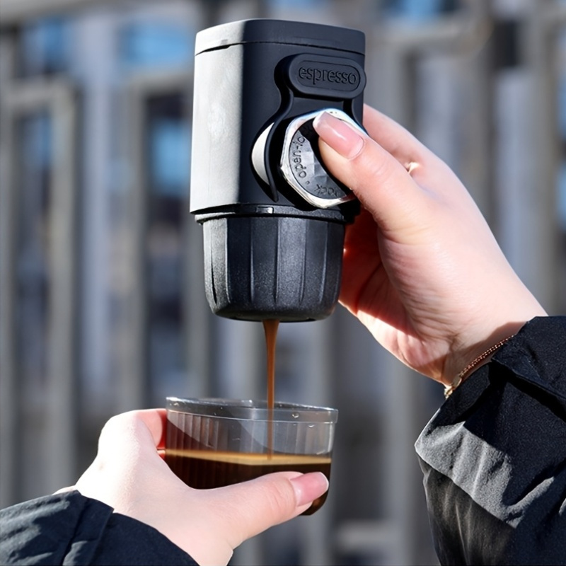hand pressed portable espresso machine compact modern Temu Oman