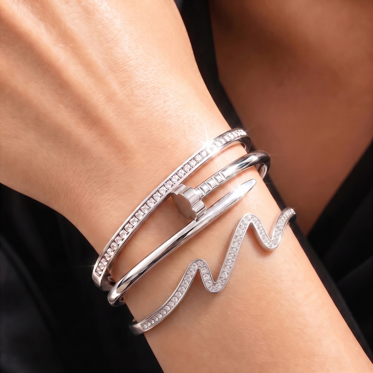 3pc Unisex Waterproof Bracelet Set, Everyday Wear