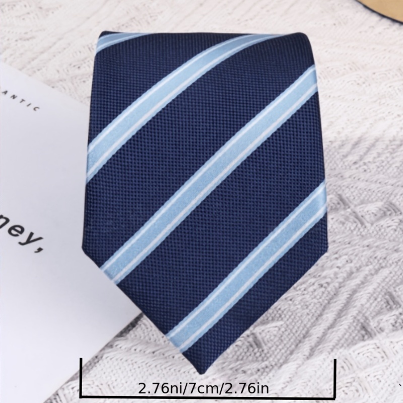 Navy Blue Color-Woven High-Density 7Cm Business Tie