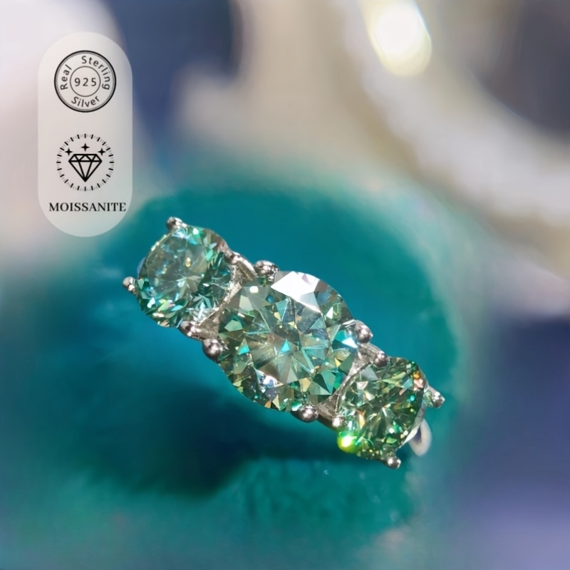4 Carat Moissanite Ring S925 Silver for Daily Wear
