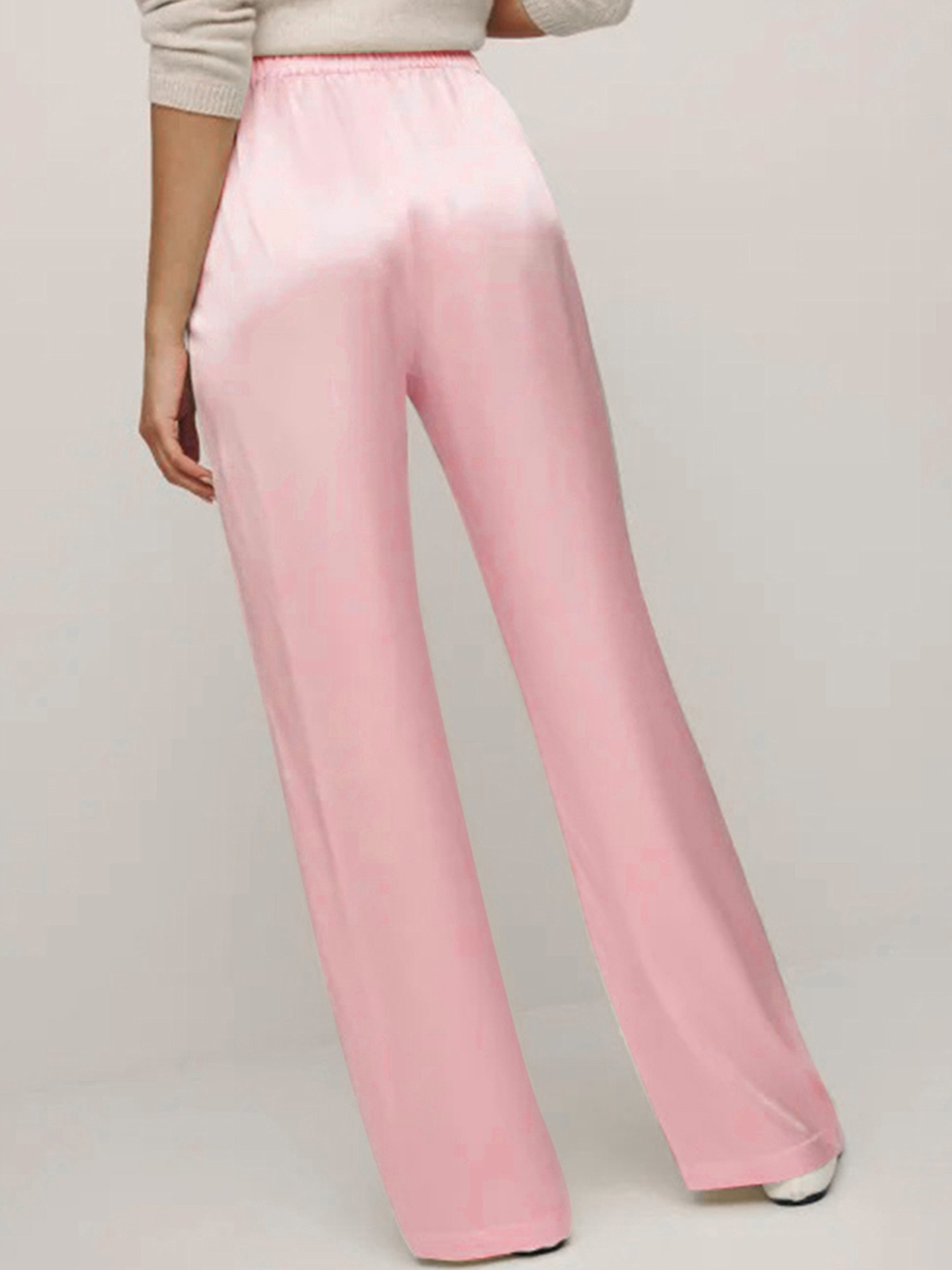 strapless open back dress SATIN LOOSE PANTS WITH ELASTIC WAISTBAND | CULT MIA main image 0