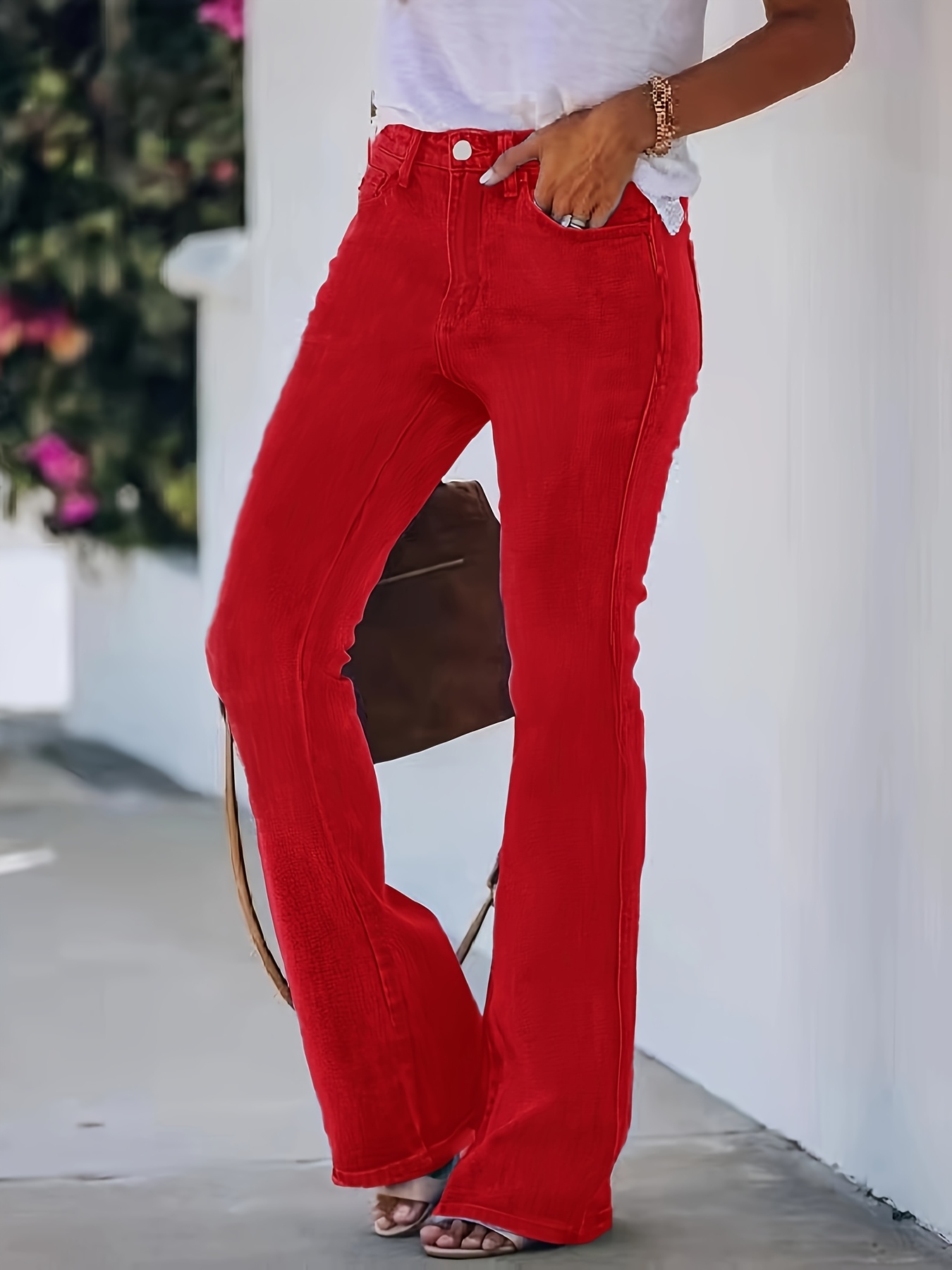 jeans ajustados elásticos mujer pantalones tiro medio no Temu Spain