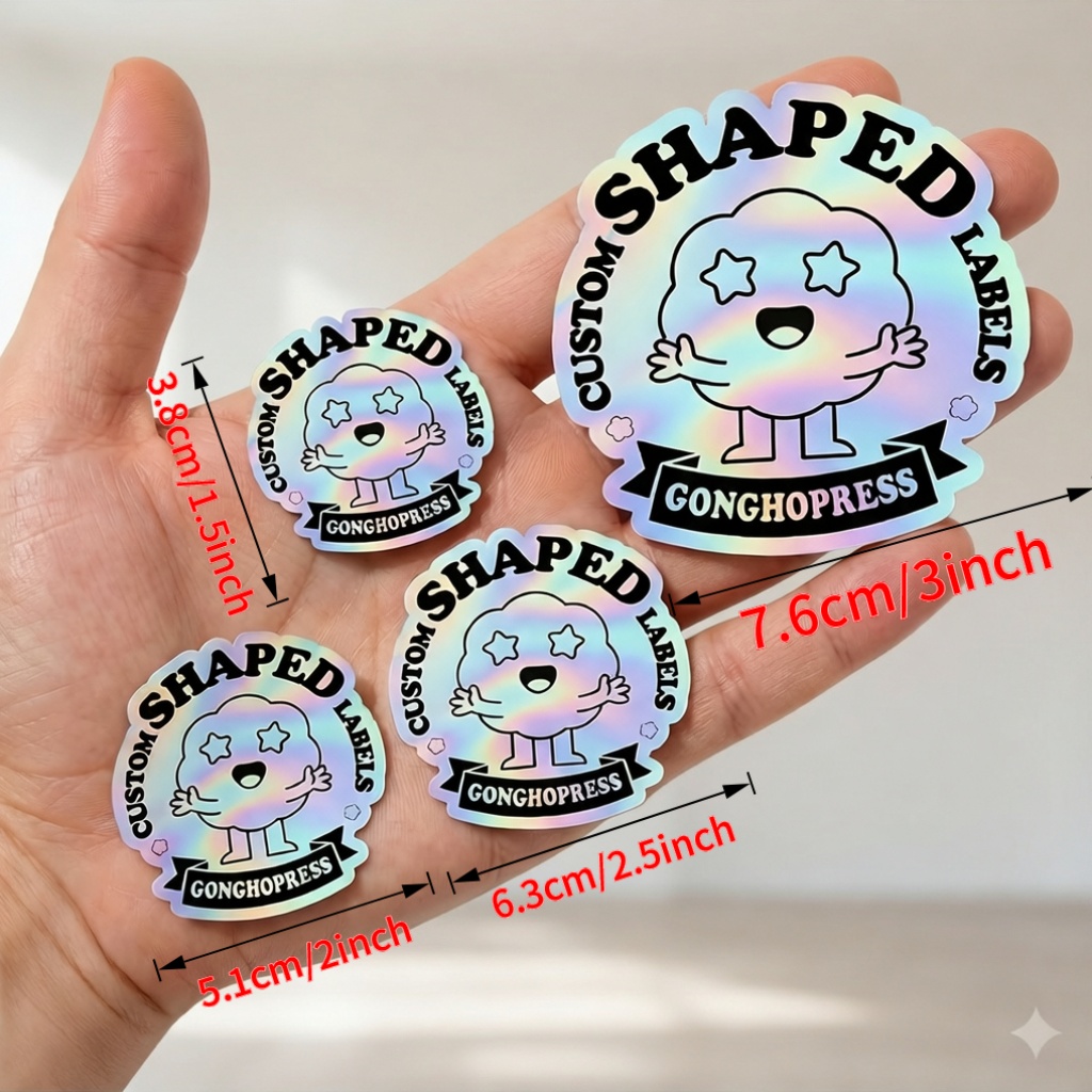 Personalized Custom Irregular Holographic Rainbow Stickers