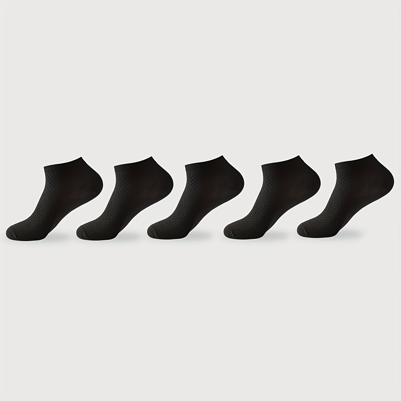5/10 Pairs Bamboo Fiber Men's Short Socks Breathable Lightweight Ankle Socks