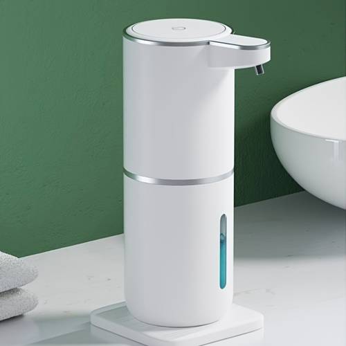 380-ml wiederaufladbarer, automatischer seifenspender mit sensor, wandmontage möglich, für schaumseife und küchenreiniger mit automatischer erkennung