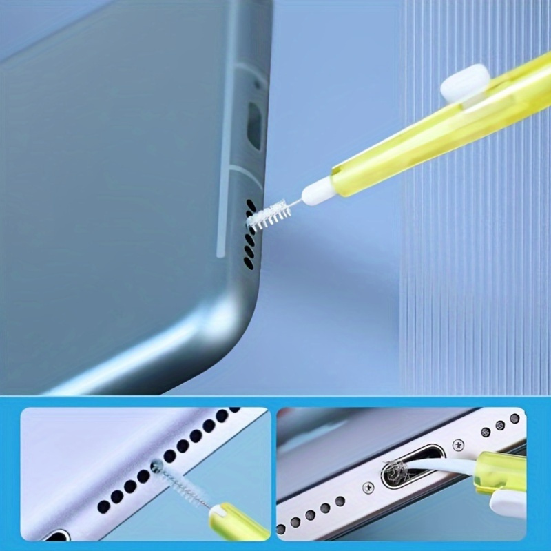 4  phone retractable cleaning set multi functional mobile phone and earphone cleaning kit mobile phone cleaning repair and restoration of mobile phone and tablet charging ports lightning cable and connectors easy to store and carry design